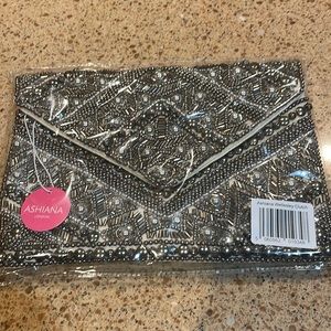 Ashiana jeweled clutch new in bag 8X5